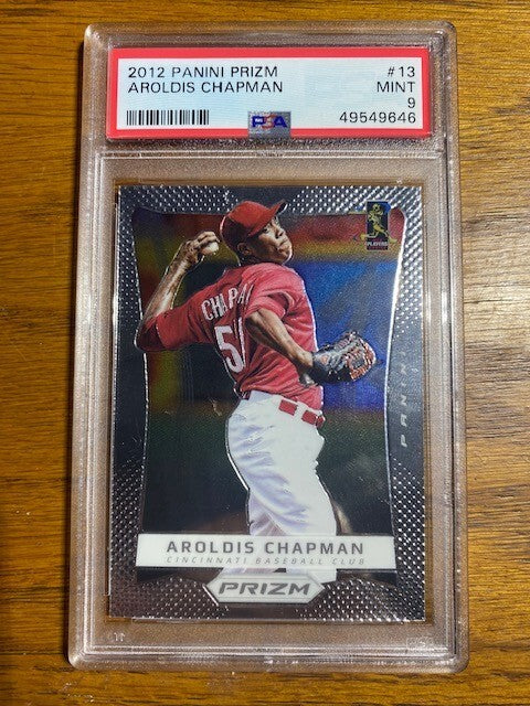 2012 Panini Prizm Aroldis Chapman PSA 90
