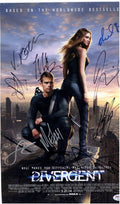 Divergent Signed 11x17 Poster Teller Roth Burger Woodley PSA/DNA0