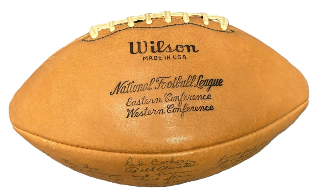 1960 Green Bay Packers Team Signed Auto Football Vince Lombardi Rookie PSA DNA3