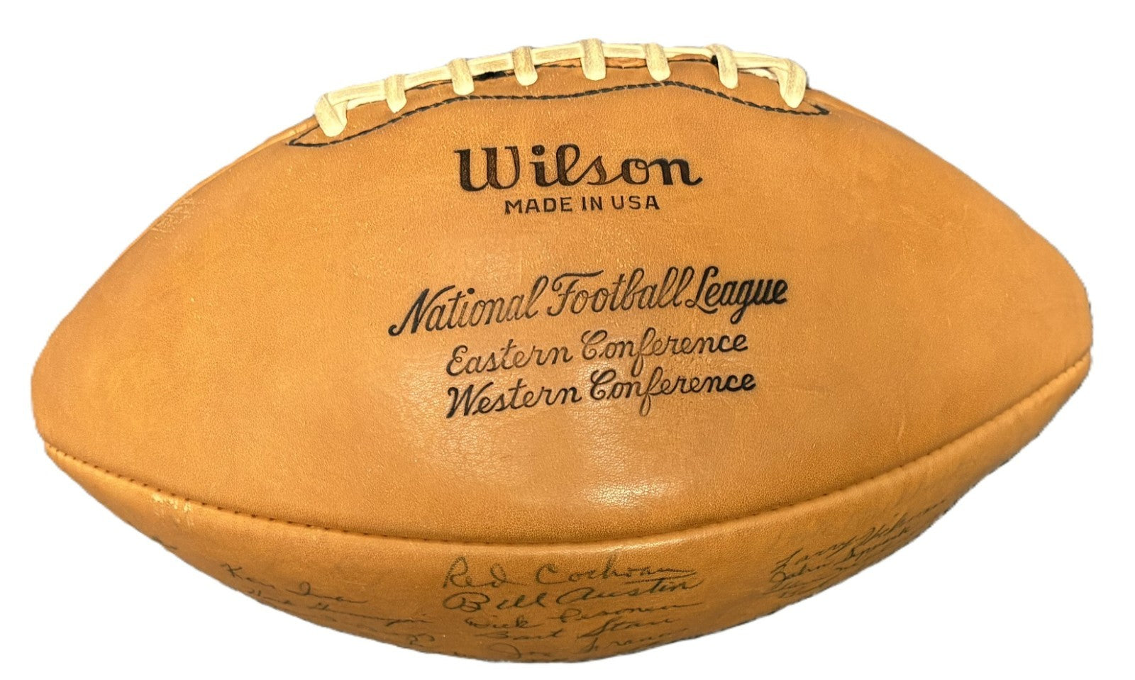 1960 Green Bay Packers Team Signed Auto Football Vince Lombardi Rookie PSA DNA3