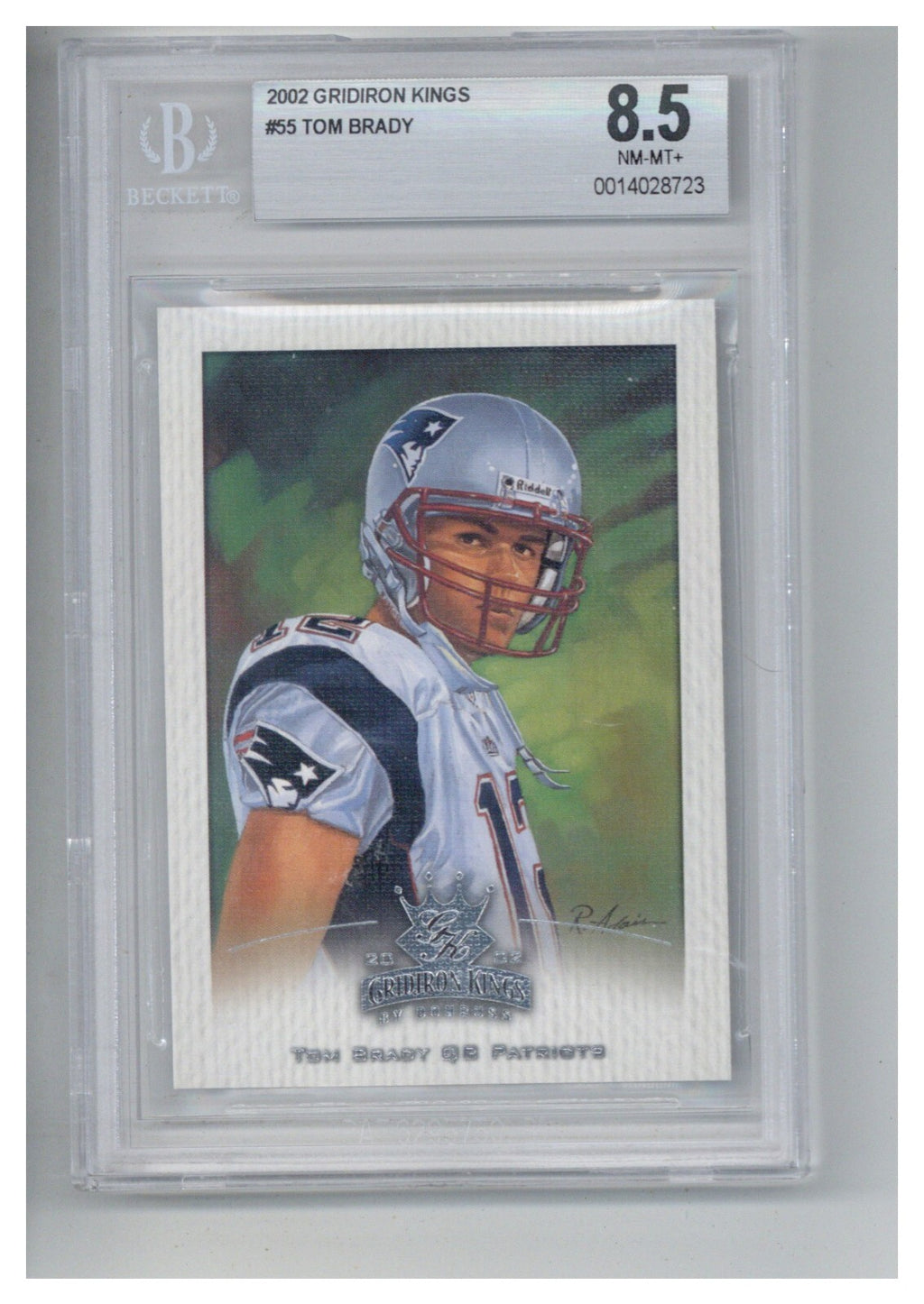 2002 Gridiron Kings Tom Brady 55 BGS 8.50