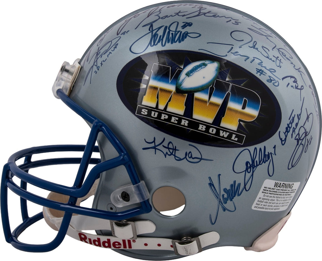 Super Bowl MVPs Signed Auto Proline Helmet 37 Winners Brady Starr Beckett BAS3
