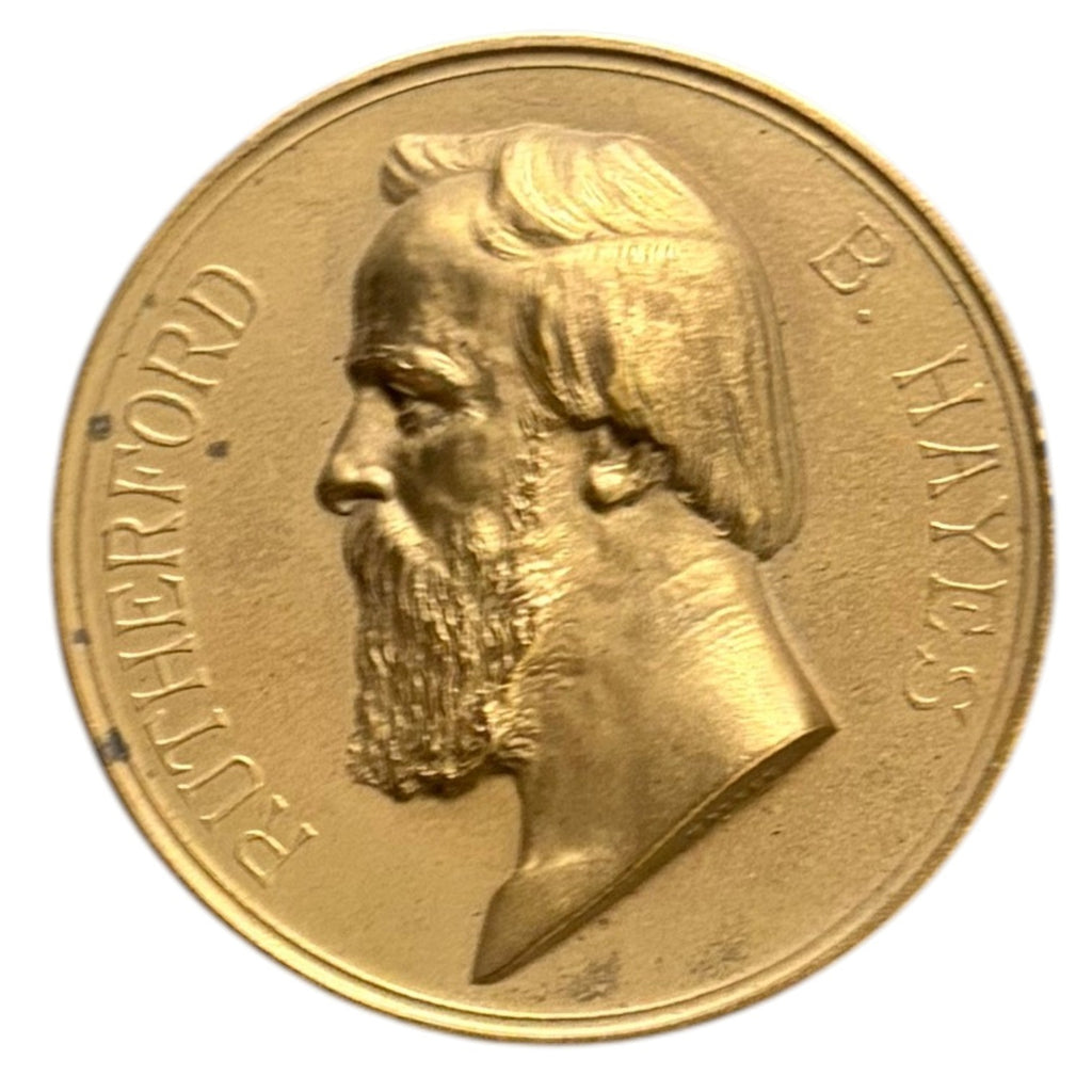 Rutherford B Hayes United States Mint Bronze Inauguration 3" Medal Coin0