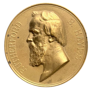 Rutherford B Hayes United States Mint Bronze Inauguration 3" Medal Coin