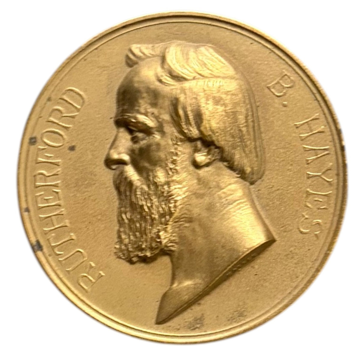 Rutherford B Hayes United States Mint Bronze Inauguration 3" Medal Coin0