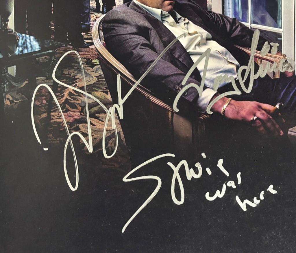 James Gandolfini Cast Signed Auto Sopranos Tony Soprano 12x18 Photo 4 Sigs GRAD1
