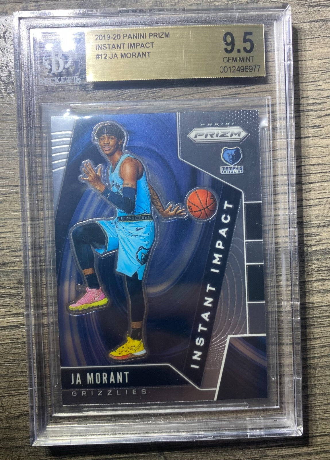 2019 Panini Prizm Instant Impact Ja Morant BGS 9.50