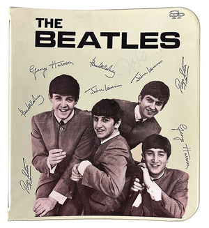 John Lennon Signed Autographed Beatles 12x12 Photo Binder Beckett BAS LOA