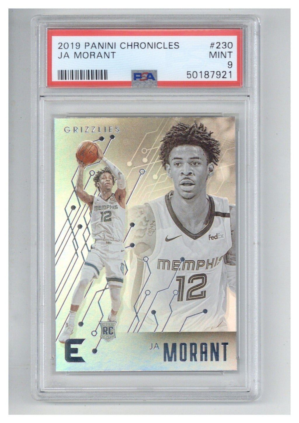 2019 Panini Chronicles Ja Morant 230 PSA 90