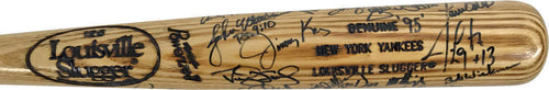 1995 Yankees Team Signed Autographed Baseball Bat Jeter Rookie Mattingly JSA1