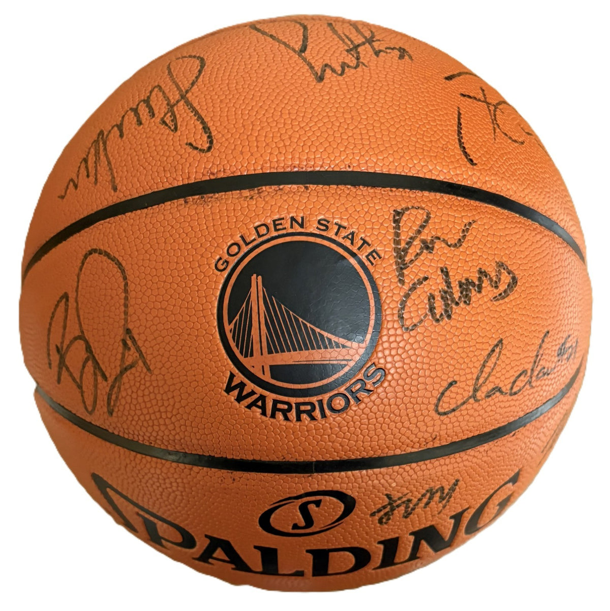 2015 16 Golden State Warriors Team Signed Auto NBA I/O Basketball 73 Wins GRAD3