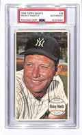 Mickey Mantle Signed Auto 1964 Topps Giants 25 Baseball Card Vintage PSA DNA0