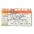 Leon Russell Signed Auto 2004 Concert Ticket Grad LOA0
