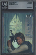 Harrison Ford Signed Auto 2021 Topps Chrome Star Wars Galaxy 36 Beckett BAS0