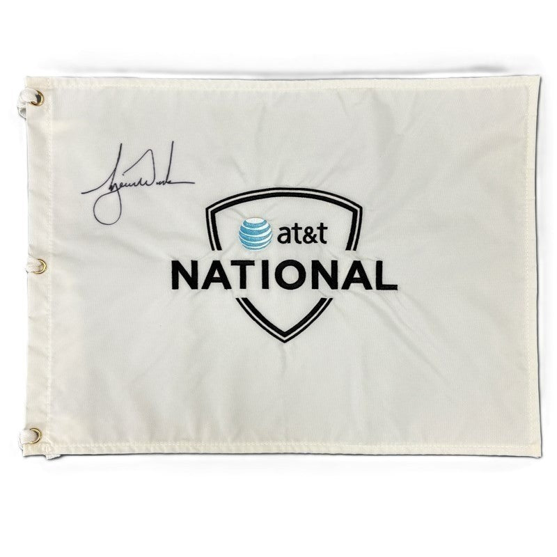 Tiger Woods Signed AT&T National Golf Flag JSA LOA0