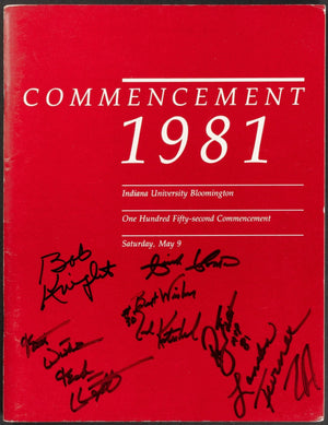 1981 Indiana Hoosiers Champion Team Signed Program Bob Knight Thomas PSA/DNA LOA
