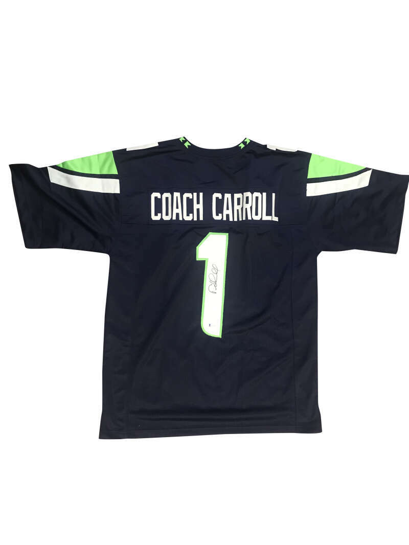 Pete Carroll Signed Autographed Seattle Seahawks Jersey Beckett BAS 0