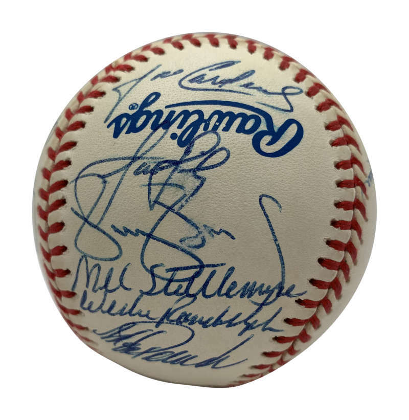 1999 New York Yankees Signed Autographed Jeter Torre WS Baseball JSA 2