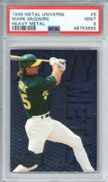 1996 Metal Universe Heavy Metal 5 Mark McGwire PSA 90