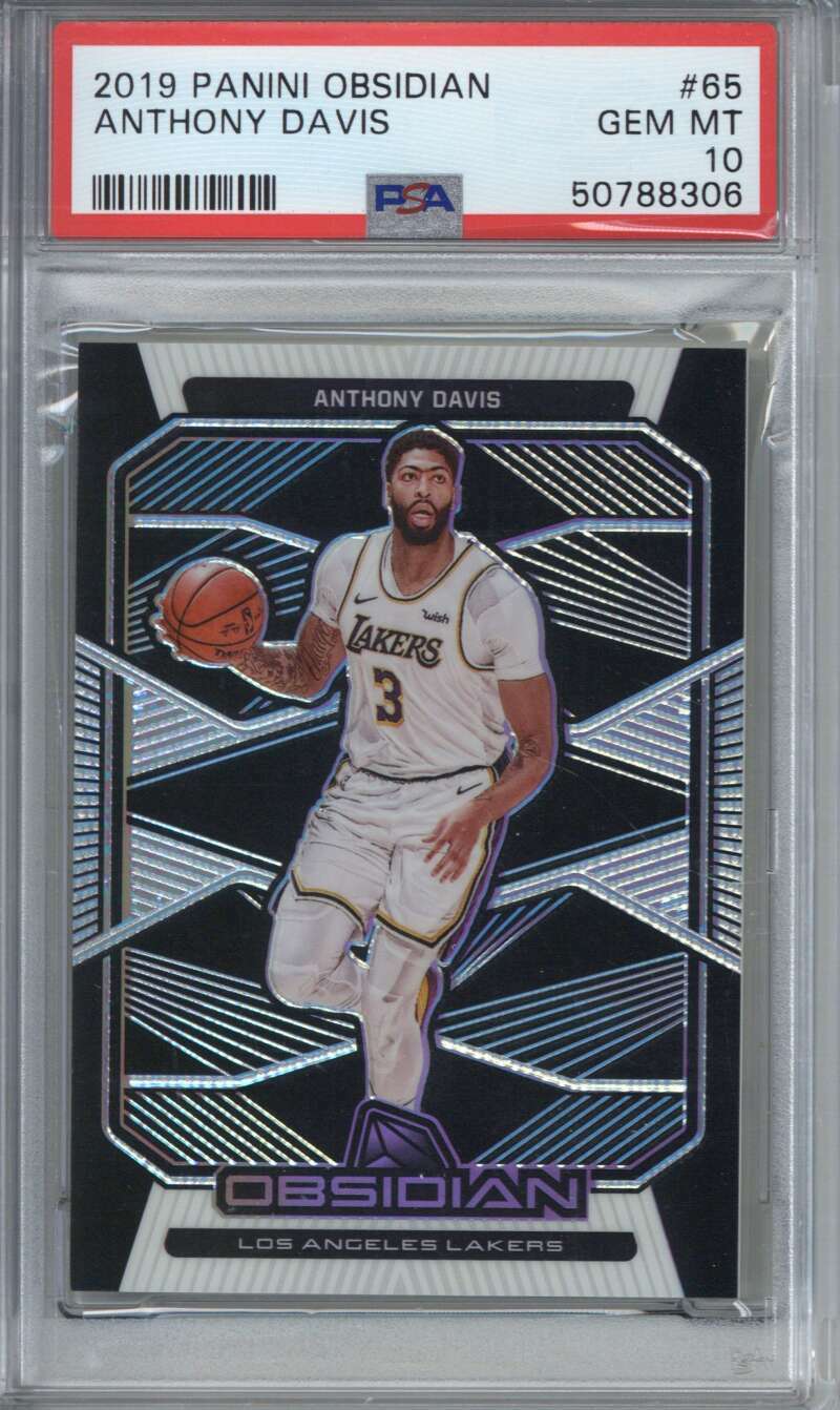 2019 Panini Obsidian 65 Anthony Davis PSA 10 0