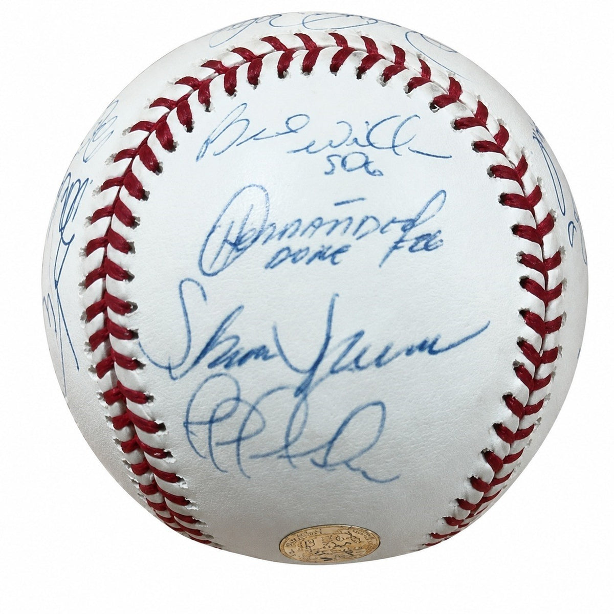 1998 New York Yankees Team Signed Auto World Series Baseball Jeter Beckett BAS1