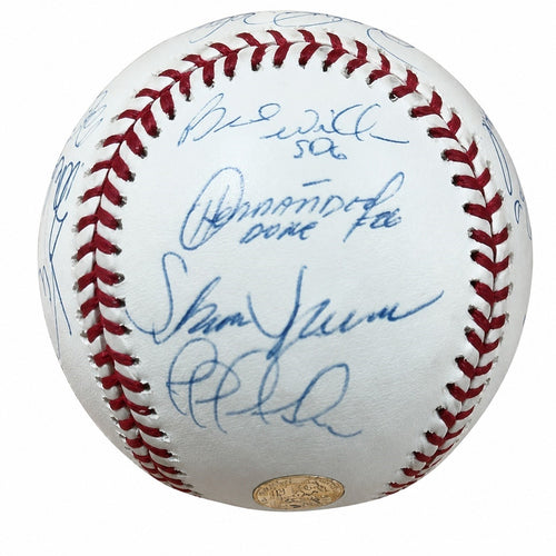 1998 New York Yankees Team Signed Auto World Series Baseball Jeter Beckett BAS1