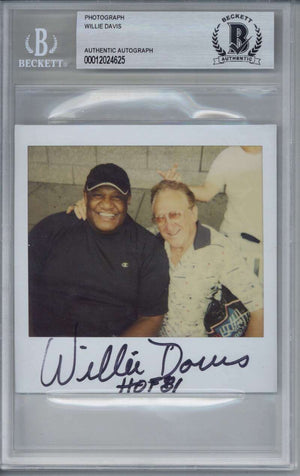 Willie Davis Signed 4x5 Photo Beckett BAS Authentic