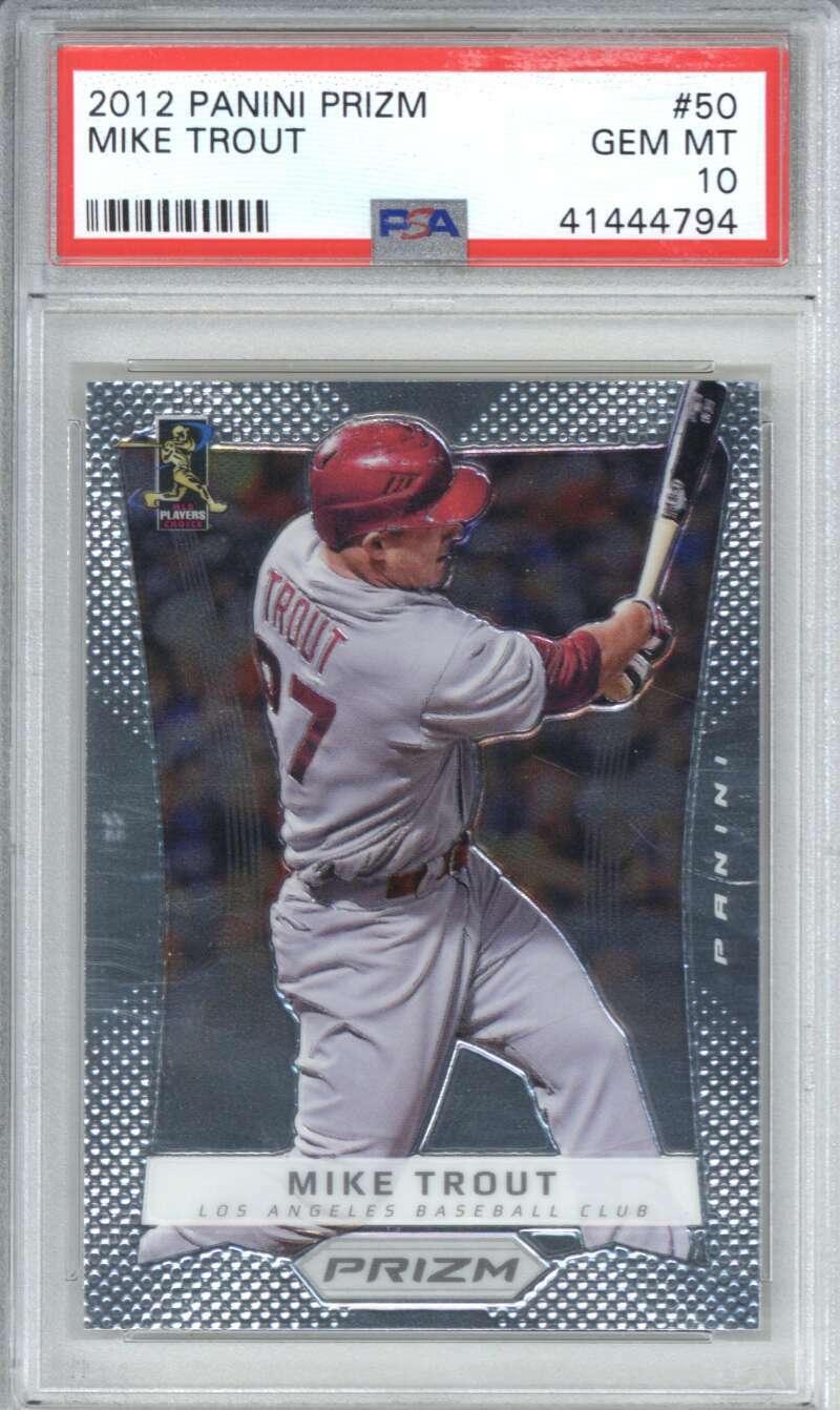 Mike Trout 2012 Panini Prizm Rookie #50 PSA 10 0