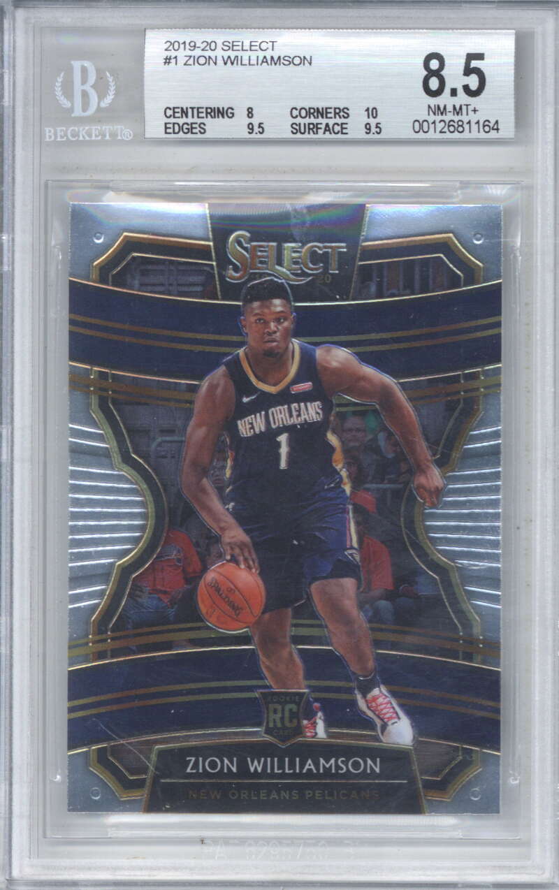 2019 20 Panini Select 1 Zion Williamson Beckett BGS 8.5 0
