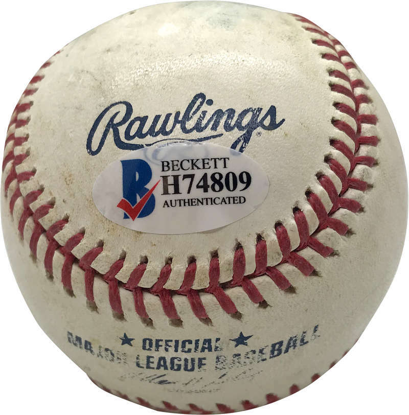 Peyton Manning Signed Autographed OML Baseball Beckett BAS 1
