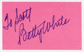 Betty White Signed 3x5 Index Card Note Card Beckett BAS0