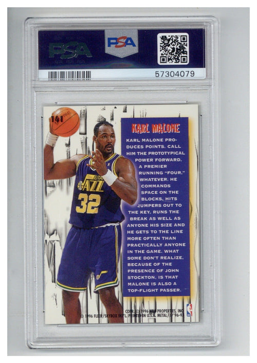 1996 Metal 141 Karl Malone PSA 91