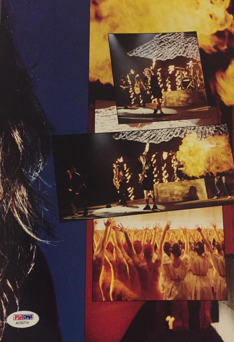 AC/DC Cliff Williams Signed Autographed 9x12 Concert Program Page PSA/DNA1