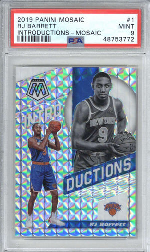 2019 Panini Mosaic Introductions 1 RJ Barrett Mosaic PSA 9