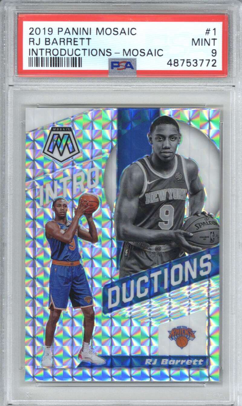 2019 Panini Mosaic Introductions 1 RJ Barrett Mosaic PSA 90