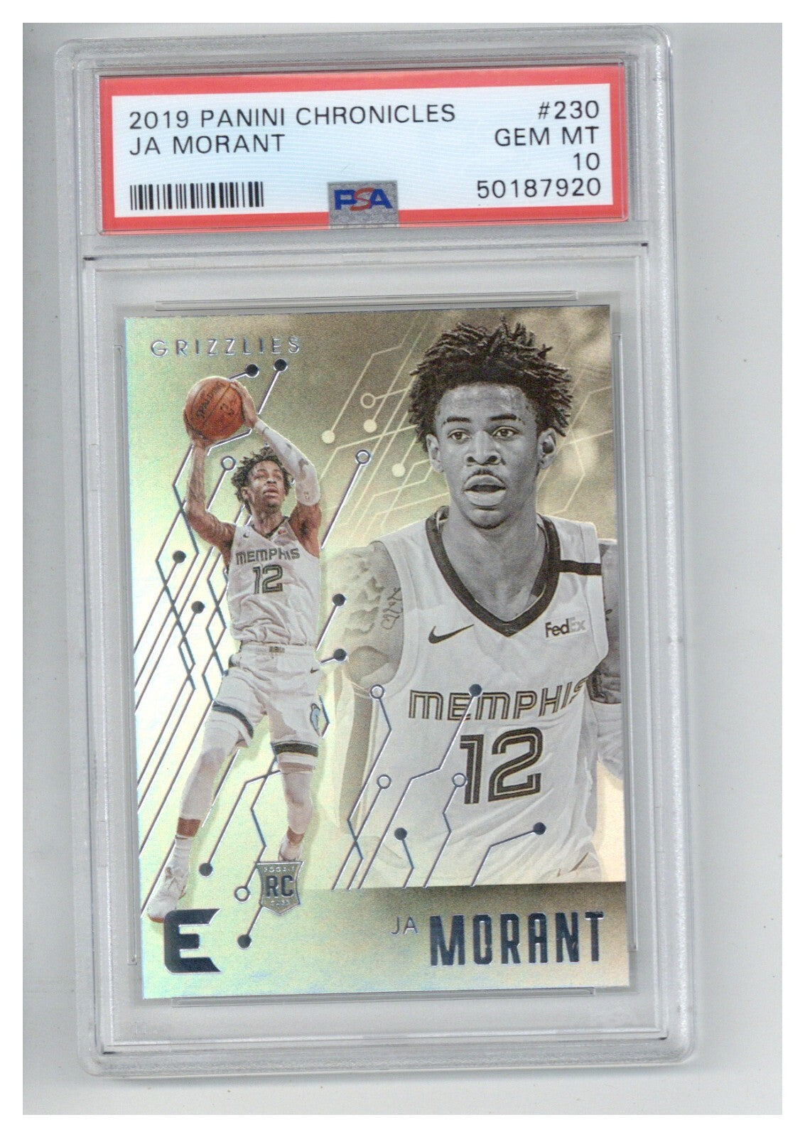 2019 Panini Chronicles Ja Morant 230 PSA 100