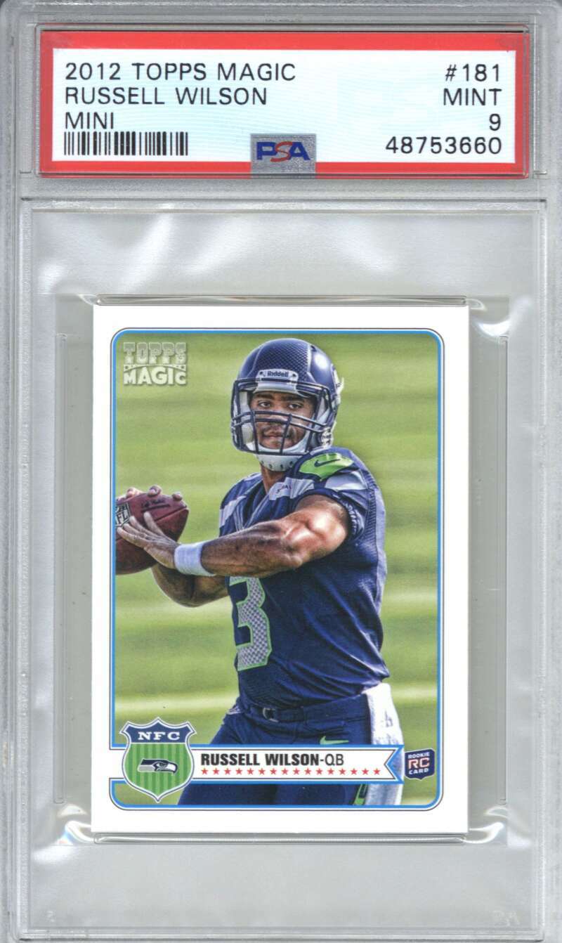 2012 Topps Magic 181 Russell Wilson Mini PSA 90