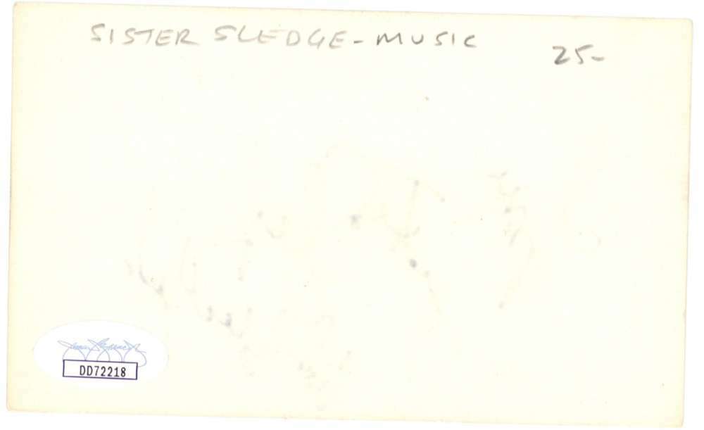 Sister Sledge Signed Autographed 3x5 Album Page JSA 1