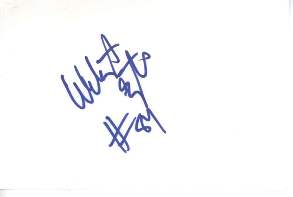 Webster Slaughter Signed Autographed 4x6 Index Card JSA 0