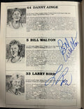 1986 Celtics Bucks Signed Auto Program Larry Bird McHale Havlicek Beckett BAS0