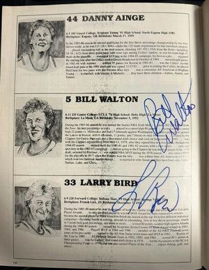 1986 Celtics Bucks Signed Auto Program Larry Bird McHale Havlicek Beckett BAS