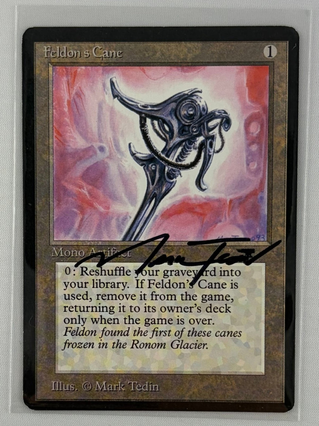 Feldon's Cane Signed MTG Antiquities Mark Tedin Magic0