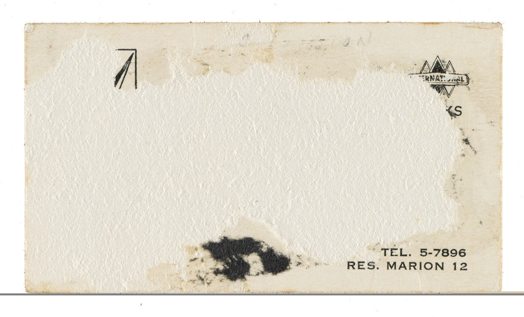 Mickey Mantle Rookie Era c. 1951 Signed 2x3.5 Business Card JSA LOA1