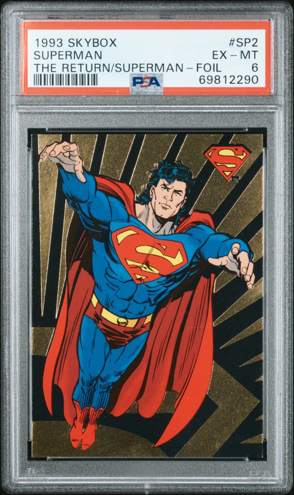 1993 Skybox the Return of Superman SP2 Superman Foil PSA 60