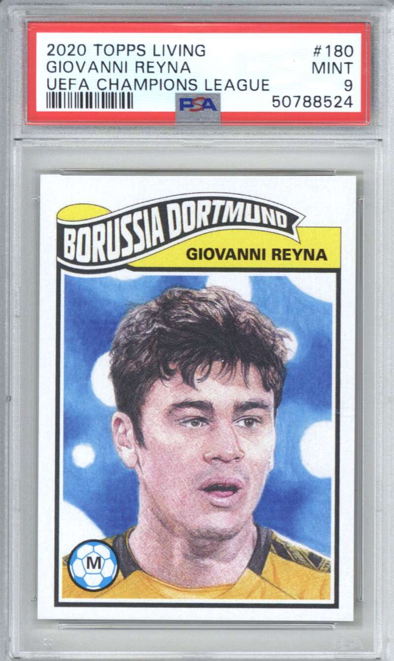 2020 Topps Living 180 Giovanni Reyna UEFA Champions League PSA 9 0