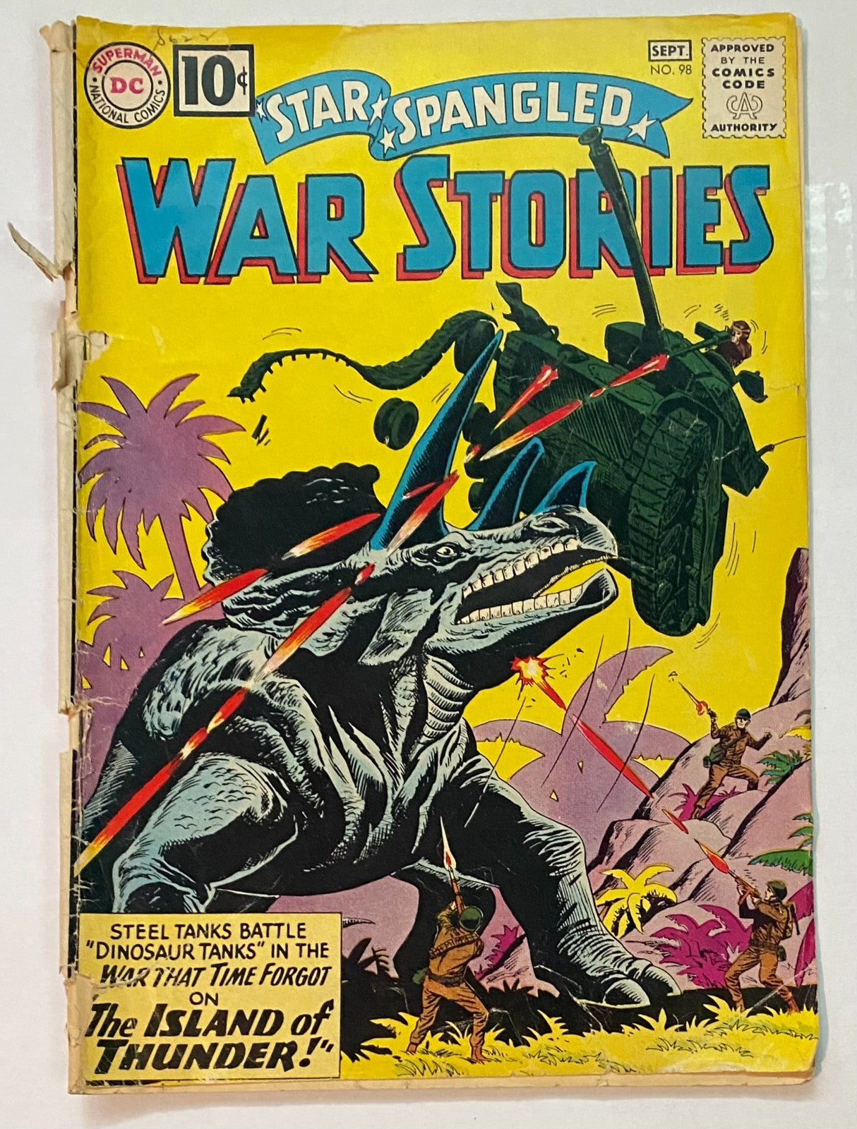 1961 Star Spangled War Stories #98 The War That Time Forgot DINOSAUR ISLAND0