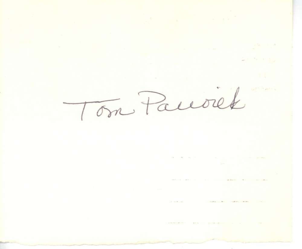 Tom Paciorek Signed Autographed Index Card JSA 0