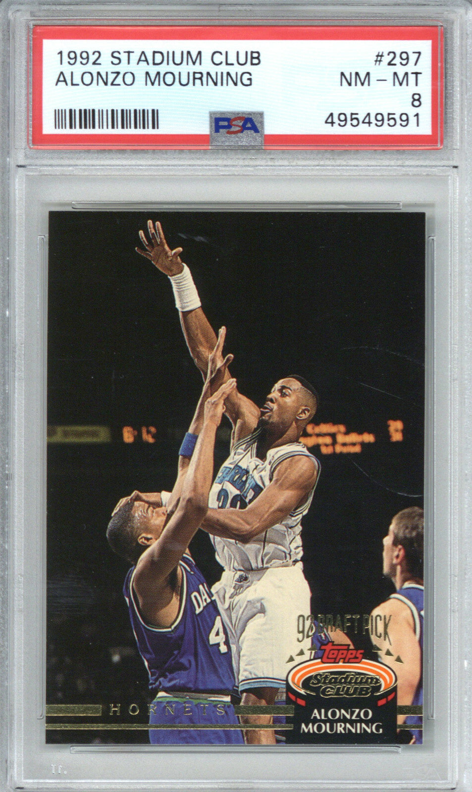 1992 Stadium Club 297 Alonzo Mourning PSA 80