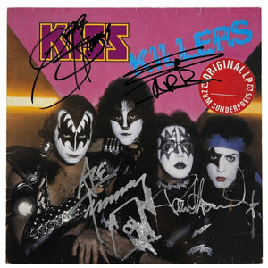 KISS Group Signed Auto Killers Album Eric Carr Rare Grad LOA
