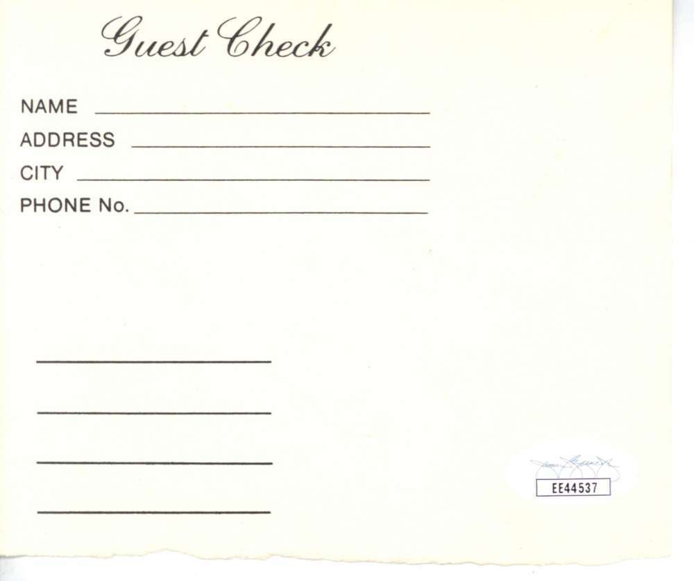 Tom Paciorek Signed Autographed Index Card JSA 1